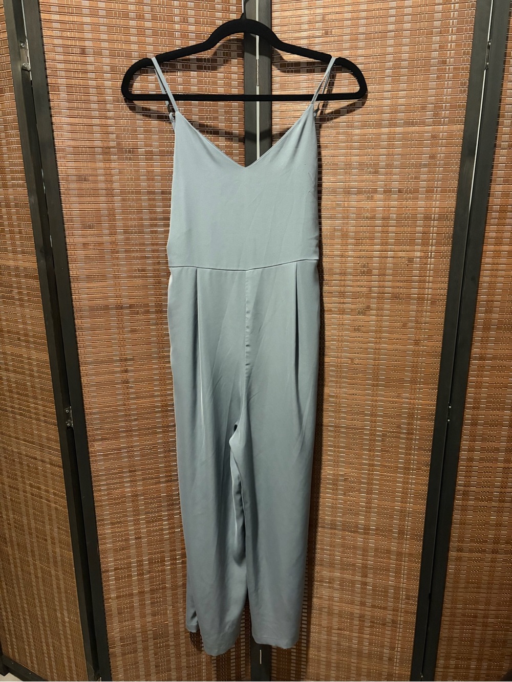 Light Blue V-Neck Spaghetti Strap Jumpsuit